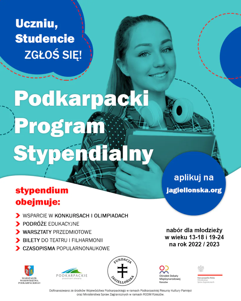Grafika naboru do Podkarpackiego Programu Stypendialnego 2022