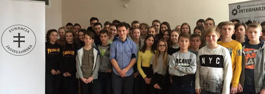 Spotkanie Fundacji Jagiellońskiej z uczniami Szkoły Podstawowej nr 2 w Łańcucie