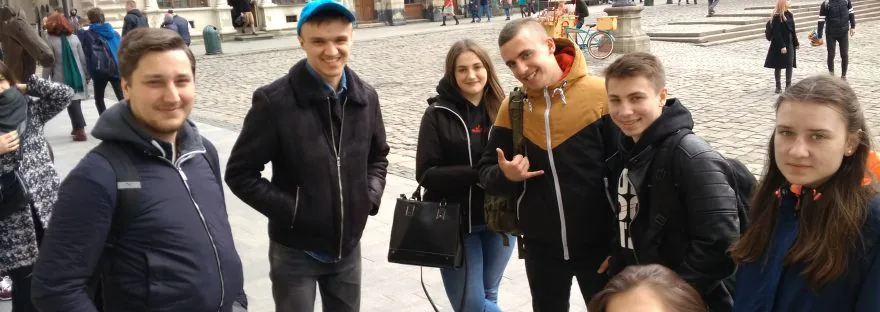 Stypendyści Fundacji Jagiellońskiej na Ukrainie — zdjęcie z wyjazdu w marcu 2019